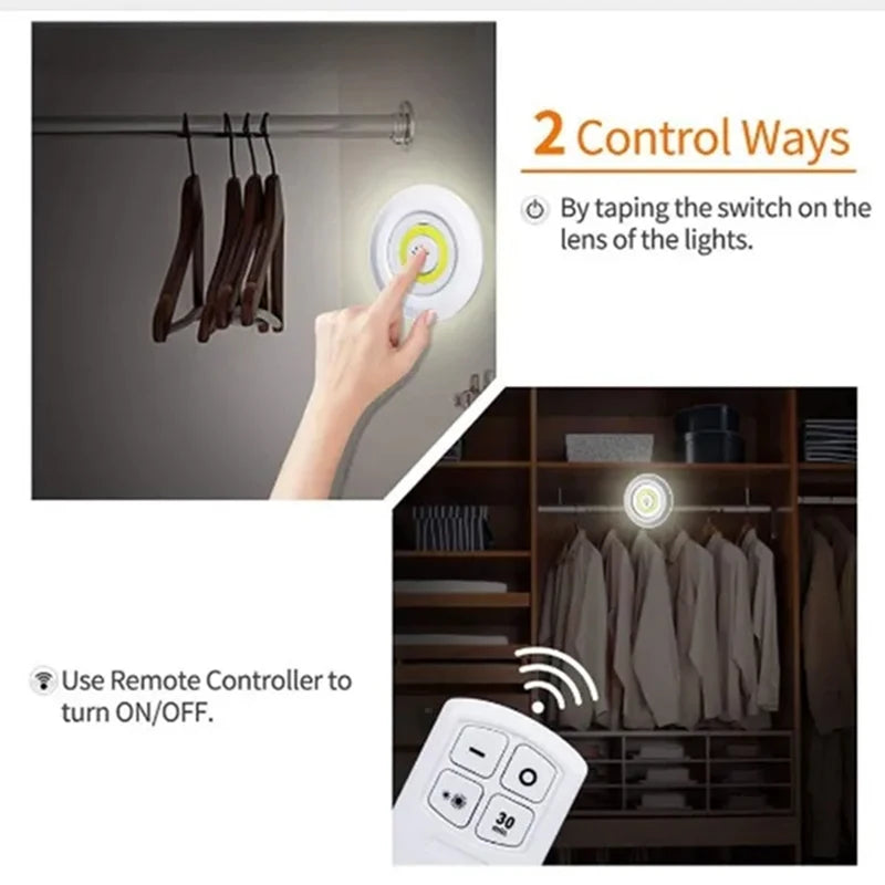 Wireless LED Cabinet Lights with Remote Control