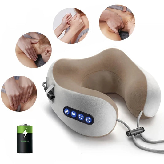U-Shape Neck Comfort Pillow – Electric Massage & Heat