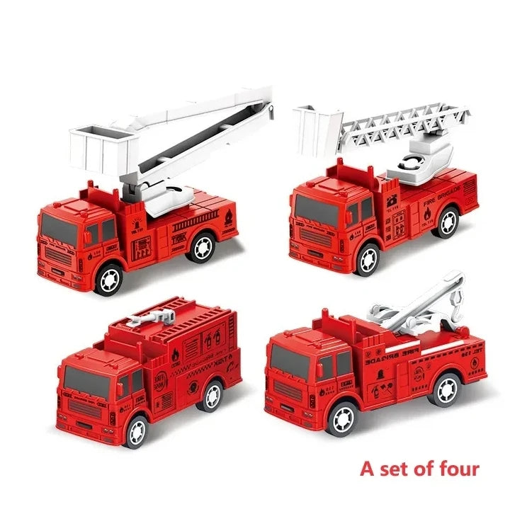 Tiny Wheels Construction Fleet – 4/6 Pack Inertial Cars for Kids