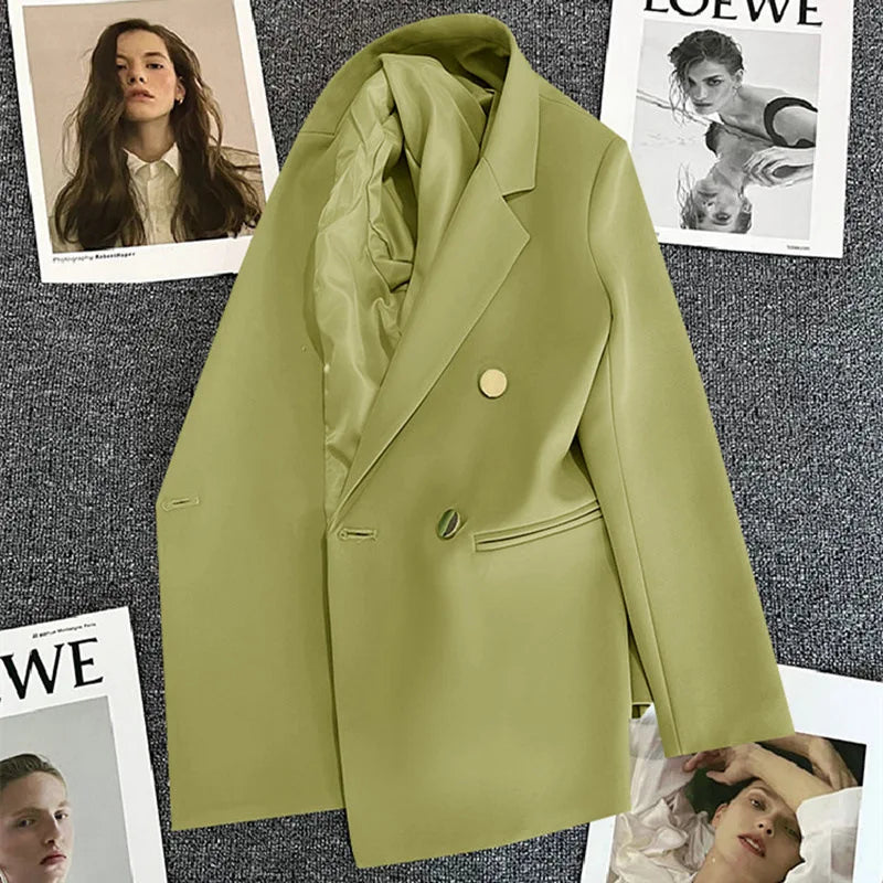Women’s Elegant Single-Button Blazer – Slim Fit Office Jacket