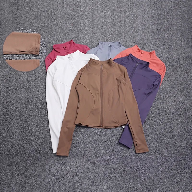 Women’s Long Sleeve Sports Jacket – Gym & Yoga Training Wear
