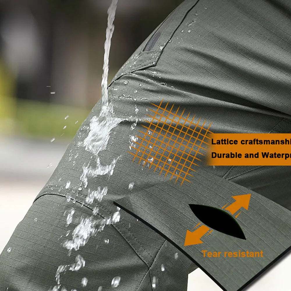 Men’s Tactical Cargo Trousers – Camouflage Hiking & Outdoor Multi-Pocket Pants