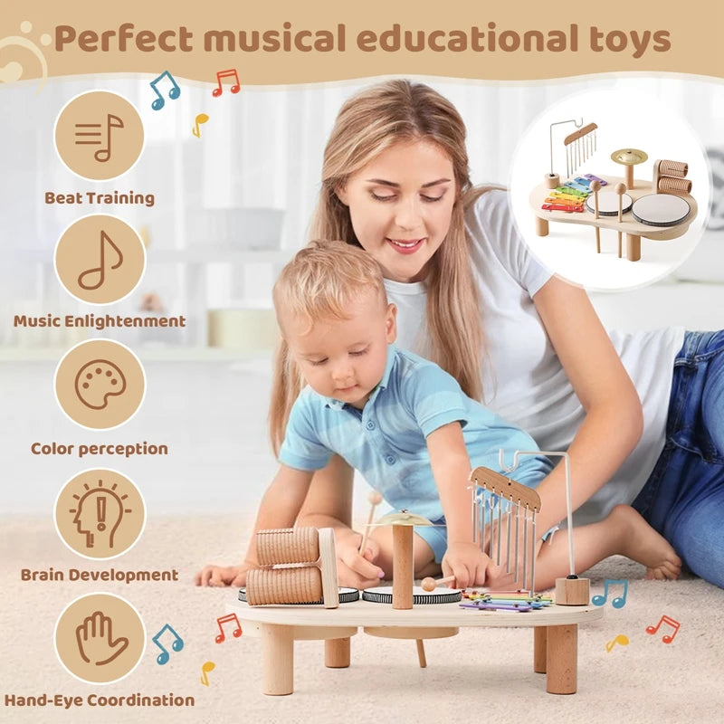 Wooden Baby Xylophone – Montessori Musical Toy for Early Learning