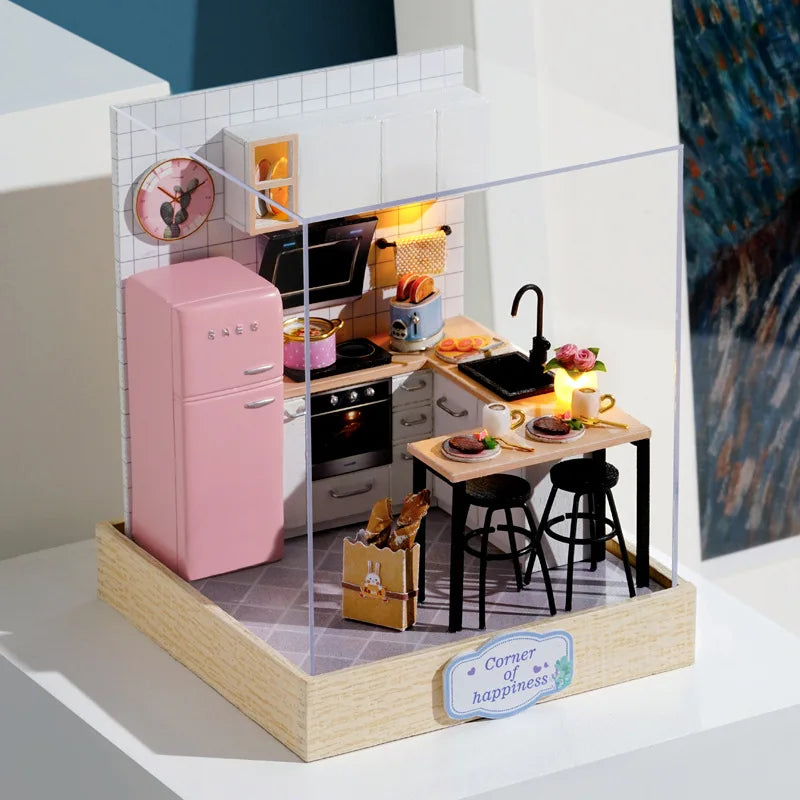 Build-Your-Own Mini Home – Wooden Craft Dollhouse for Decoration & Play