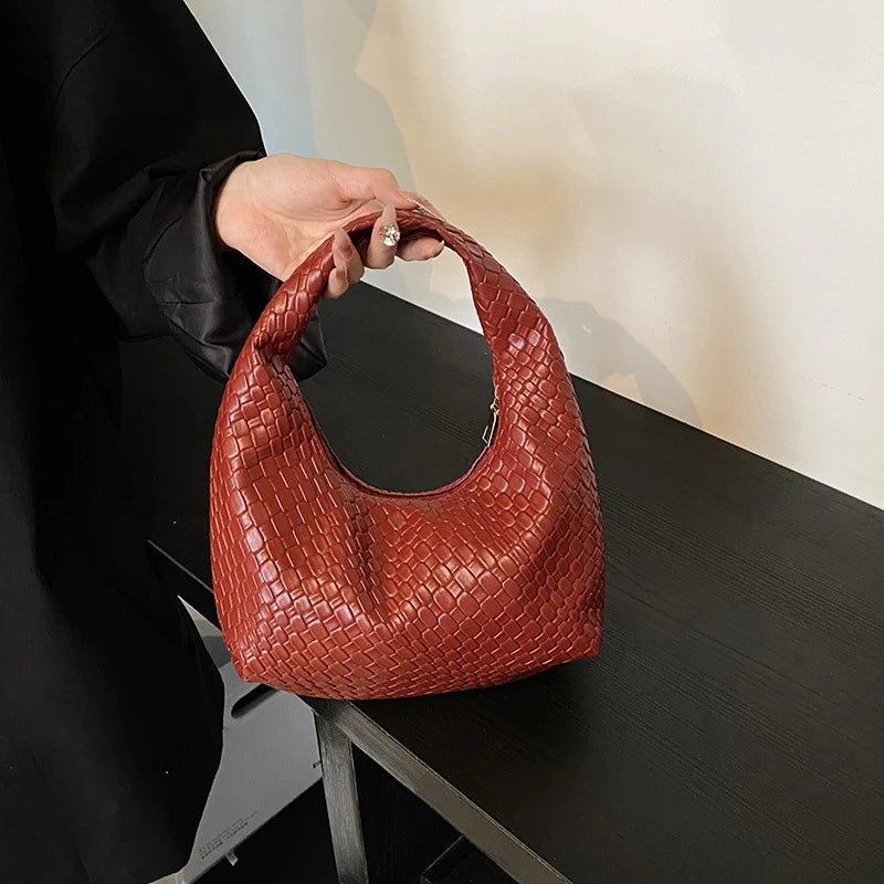 Fashion Top-Handle PU Leather Bag – Small Daily Hobo Style for Women