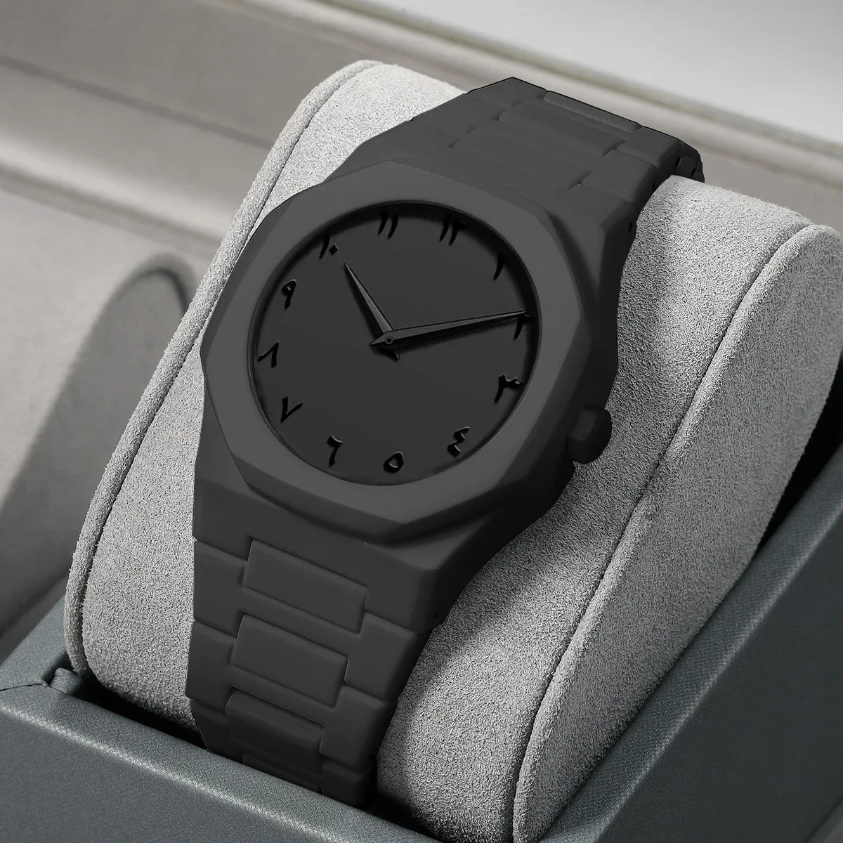 Men’s Sporty Business Watch – Simple Design with Plastic Strap & Water Resistance