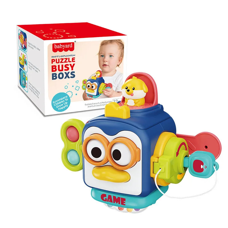 Tinker Tot Sensory Cube – Montessori Busy Box for Little Explorers