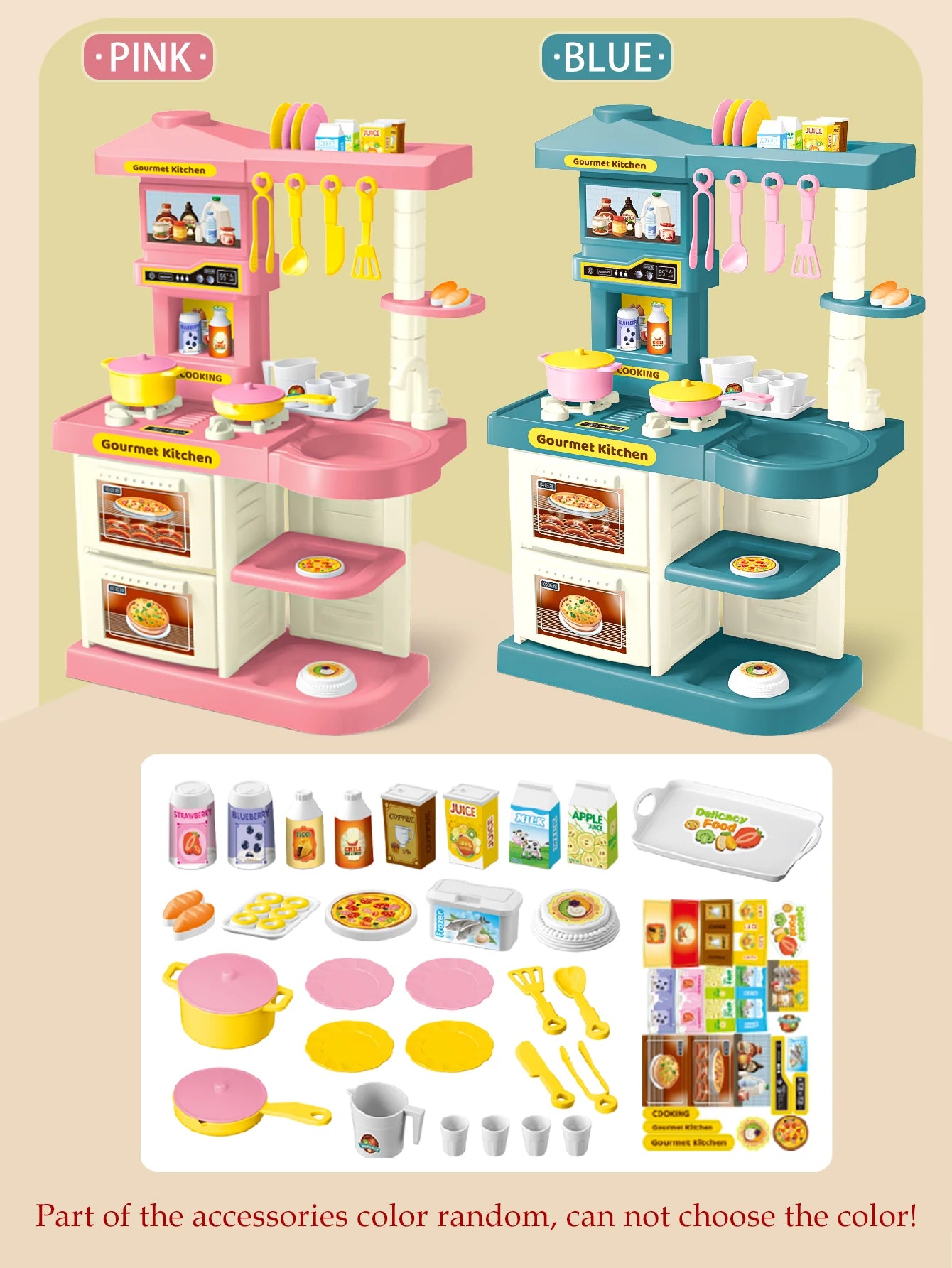 Mini Kitchen Playset – Pots, Pans & Food Toys for Creative Play