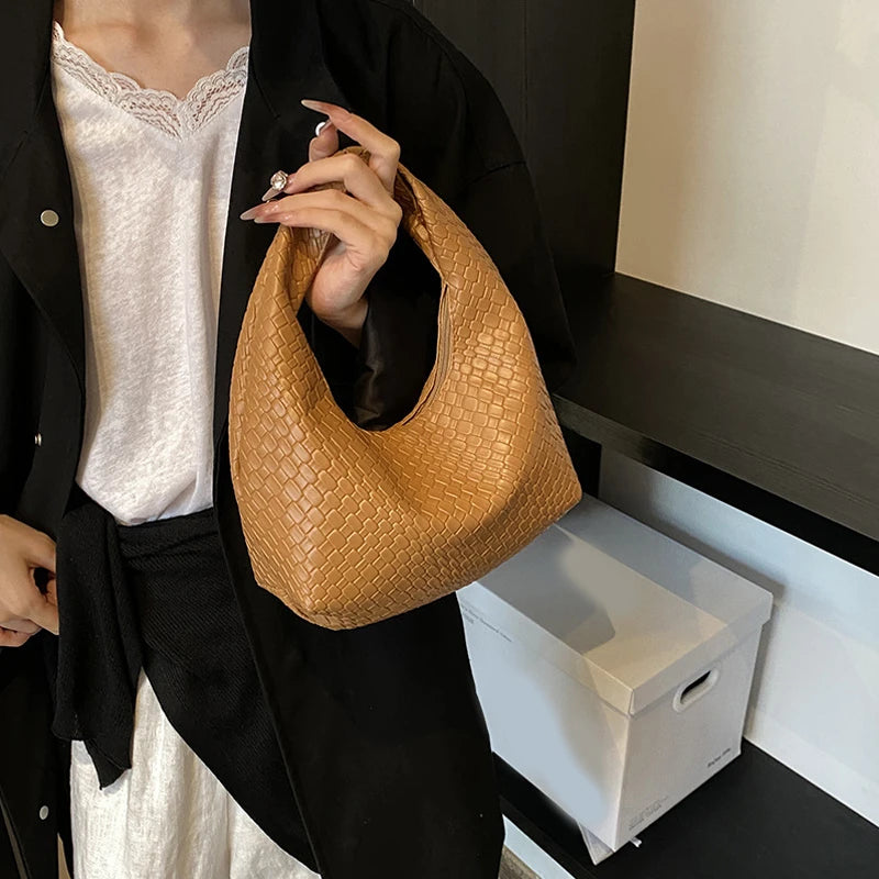 Fashion Top-Handle PU Leather Bag – Small Daily Hobo Style for Women