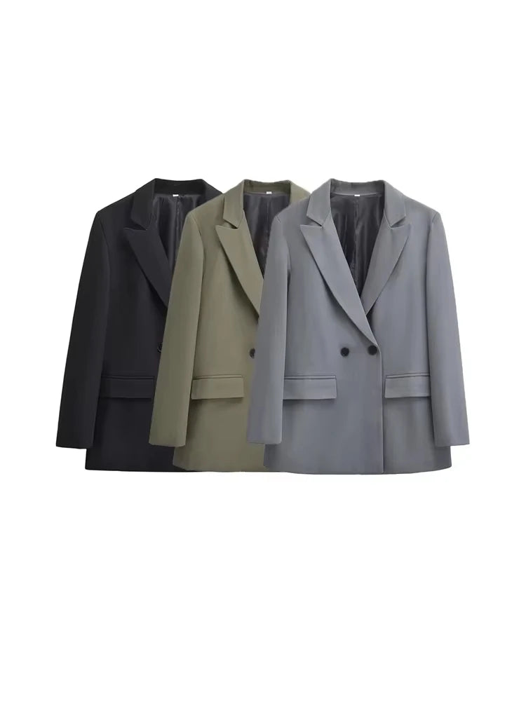 Fashionable Women’s Office Blazer – Long Sleeve Outerwear Top
