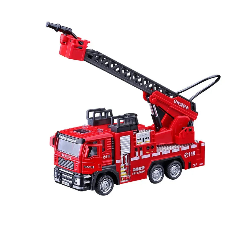 Pull‑Back Fire Truck Model 1:32 – Incendiary Rescue Vehicle with Siren & Light Effects