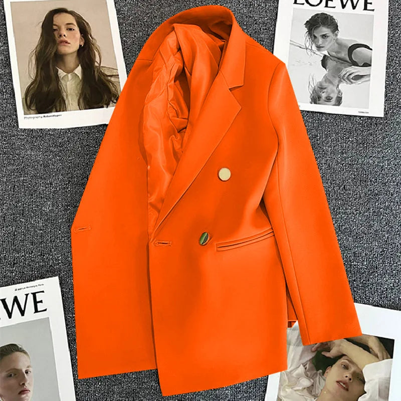 Women’s Elegant Single-Button Blazer – Slim Fit Office Jacket