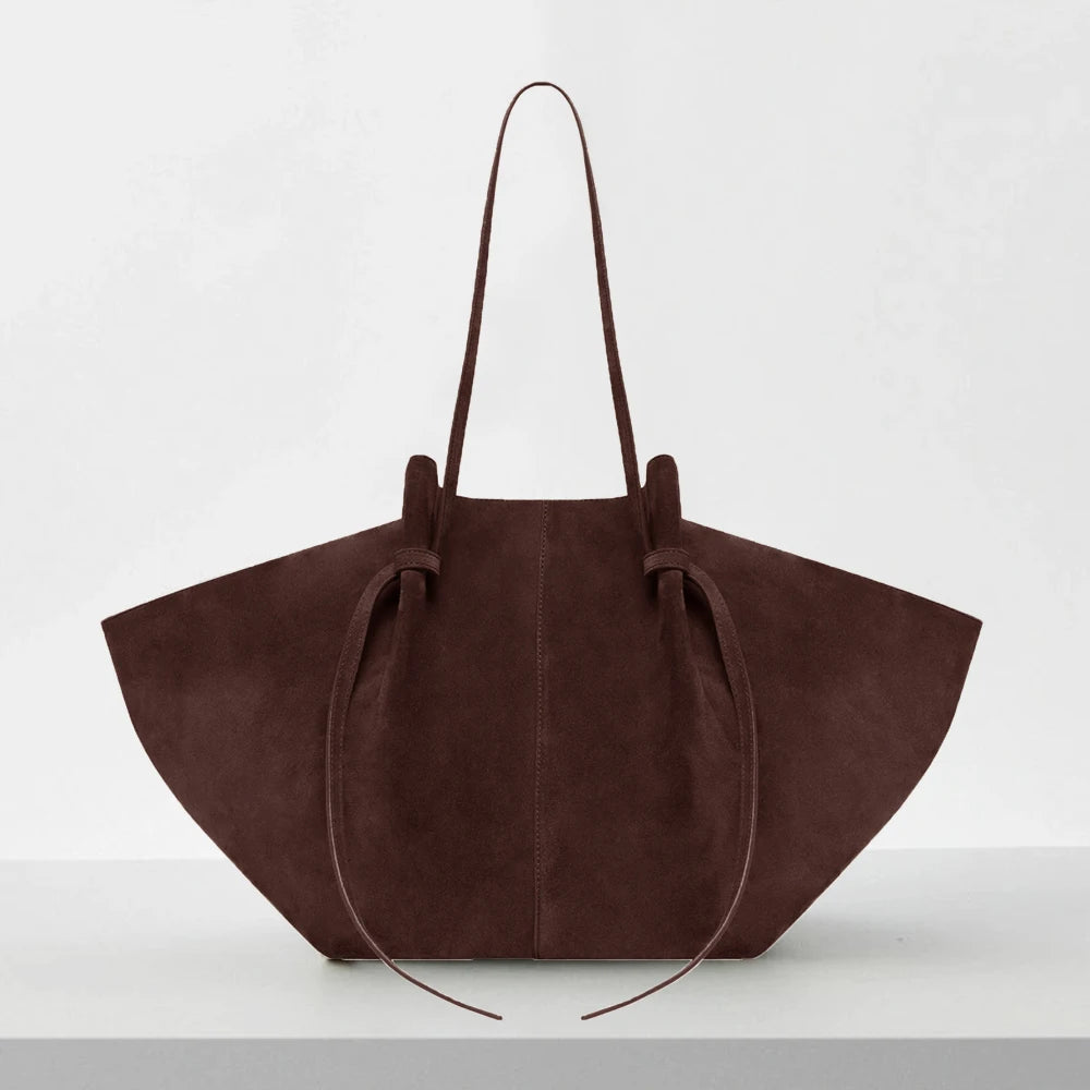 Custom Initials Faux Suede Tote Bag