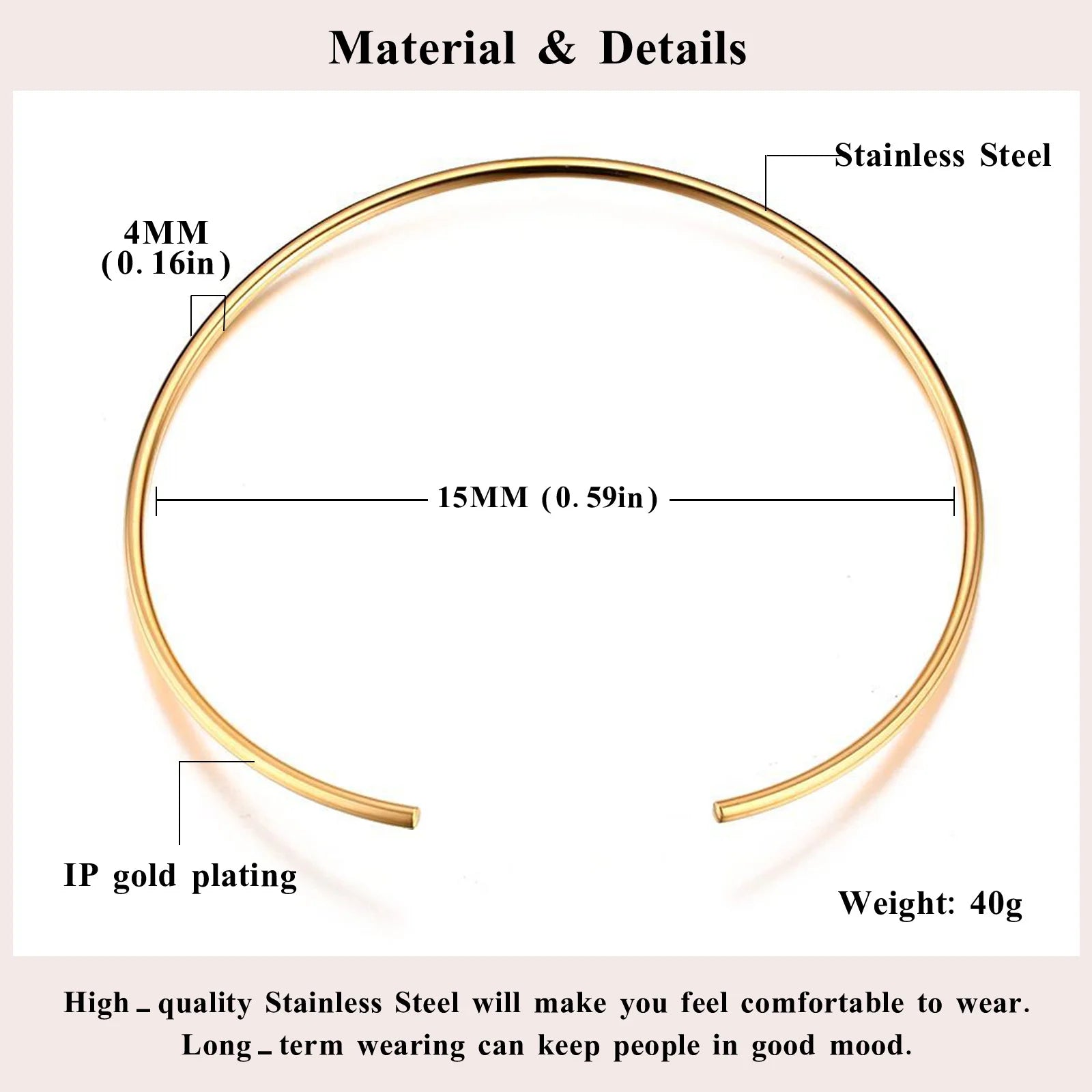 Stainless Steel Neck Cuff