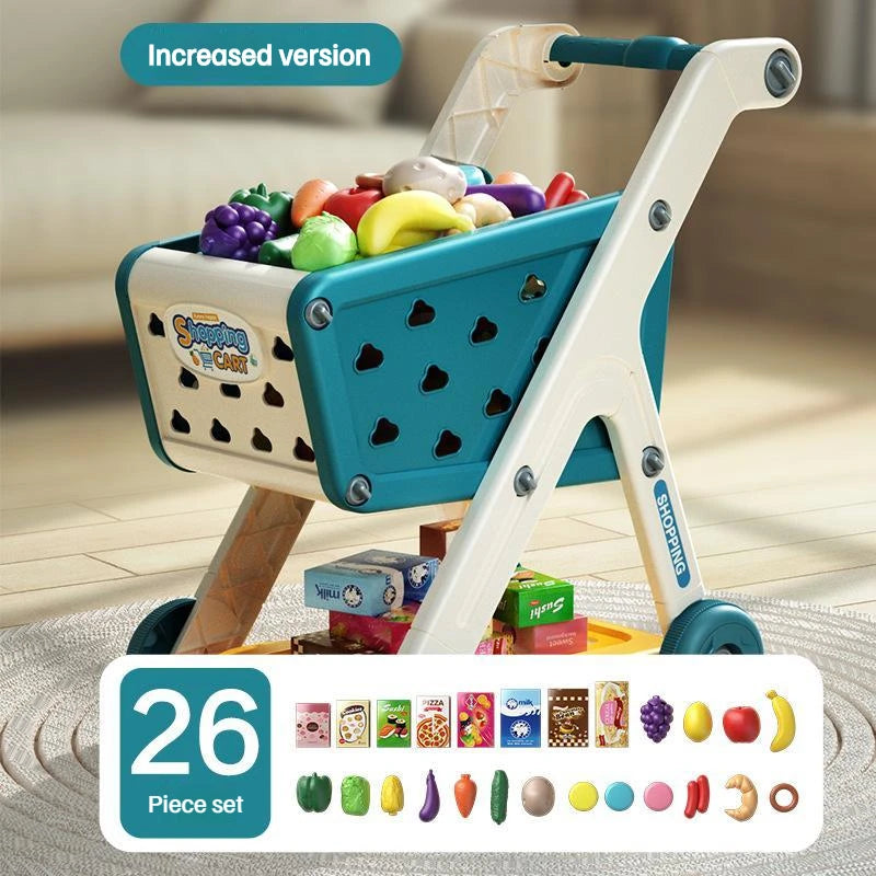 Toddler Role Play Shopping Cart – Educational Toy for Boys & Girls