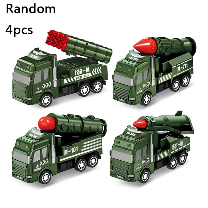 Tiny Wheels Construction Fleet – 4/6 Pack Inertial Cars for Kids
