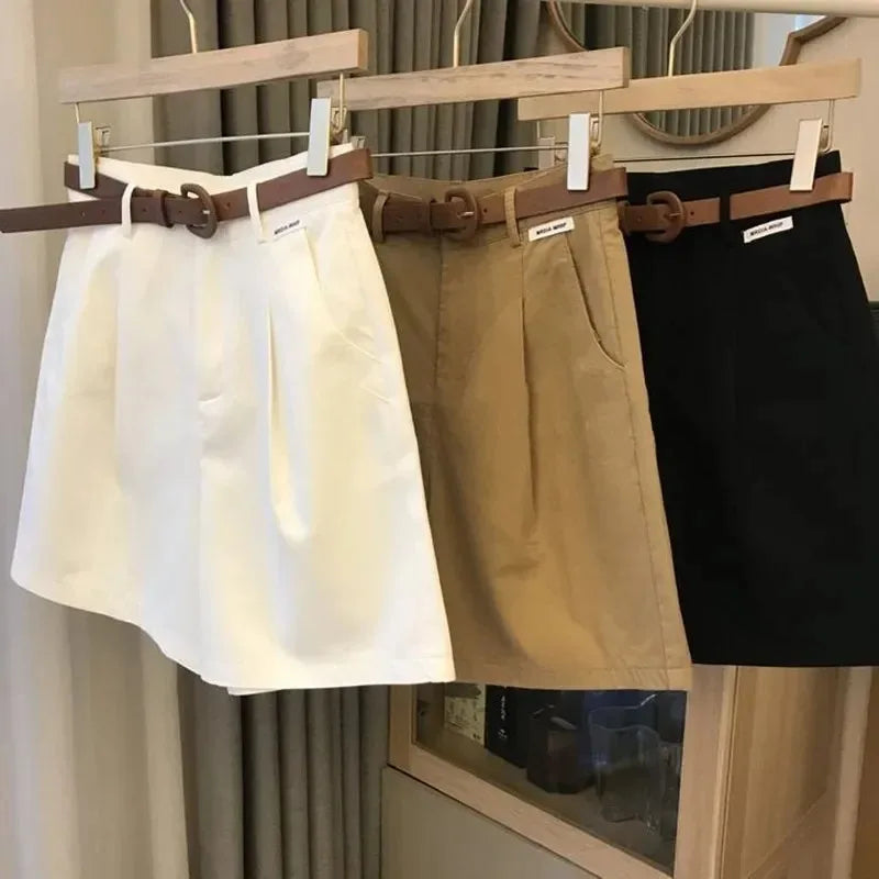 Women’s Wide-Leg Cotton Shorts – Summer Casual Elegance
