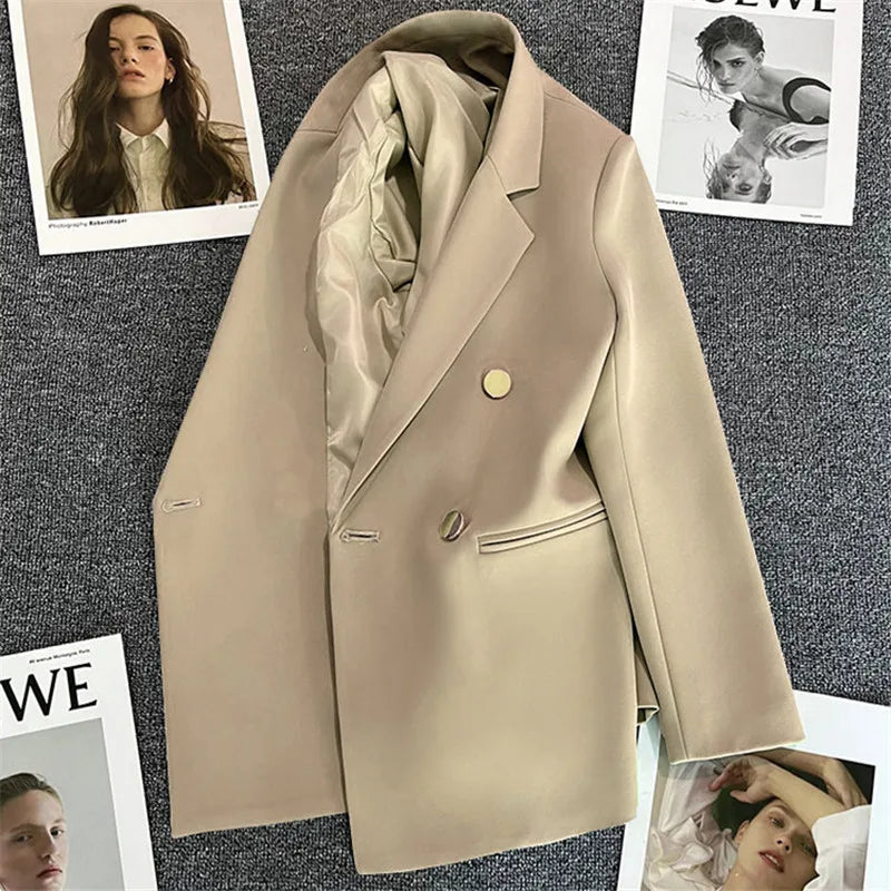 Women’s Elegant Single-Button Blazer – Slim Fit Office Jacket