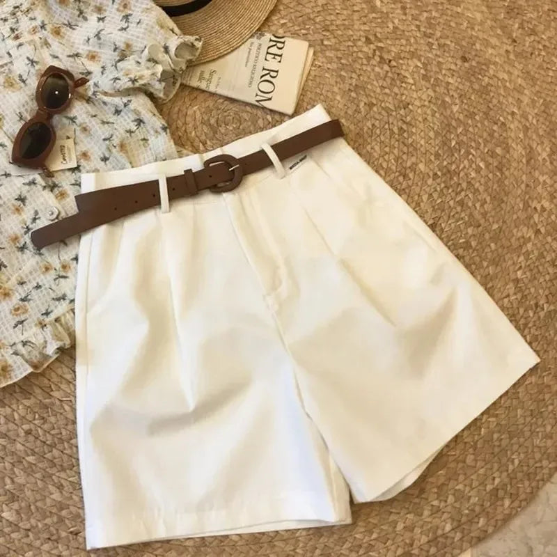 Women’s Wide-Leg Cotton Shorts – Summer Casual Elegance