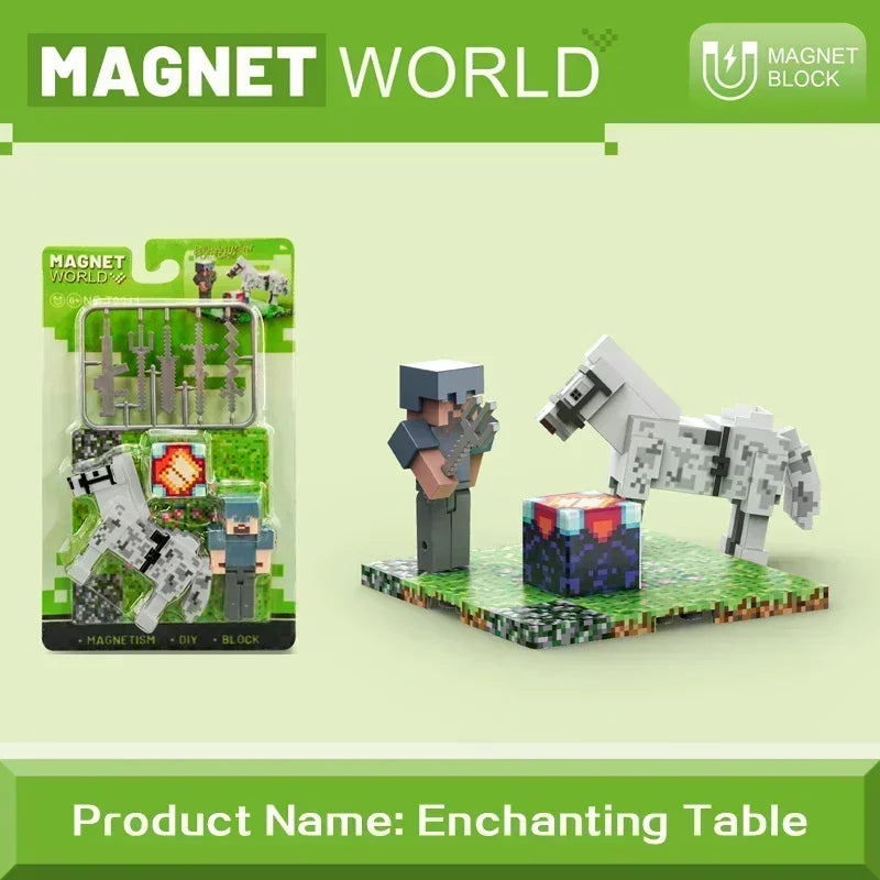 Magnetic Building Block Set with Baseplate