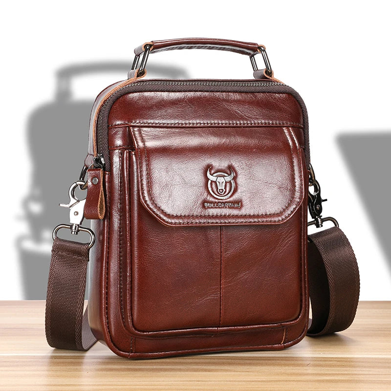 Men’s Genuine Leather Crossbody Shoulder Bag