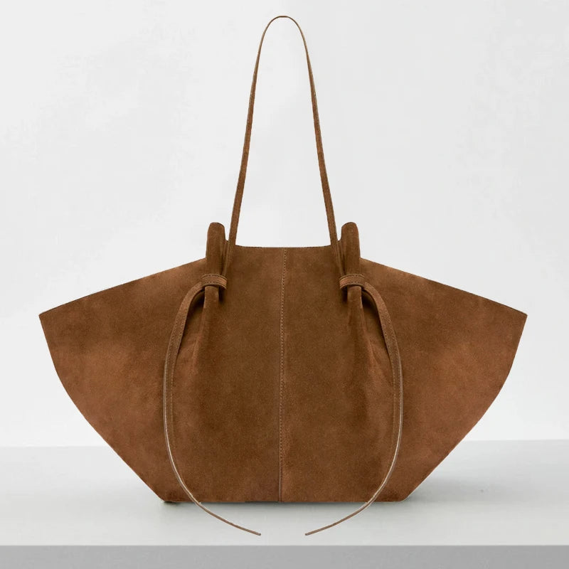Custom Initials Faux Suede Tote Bag