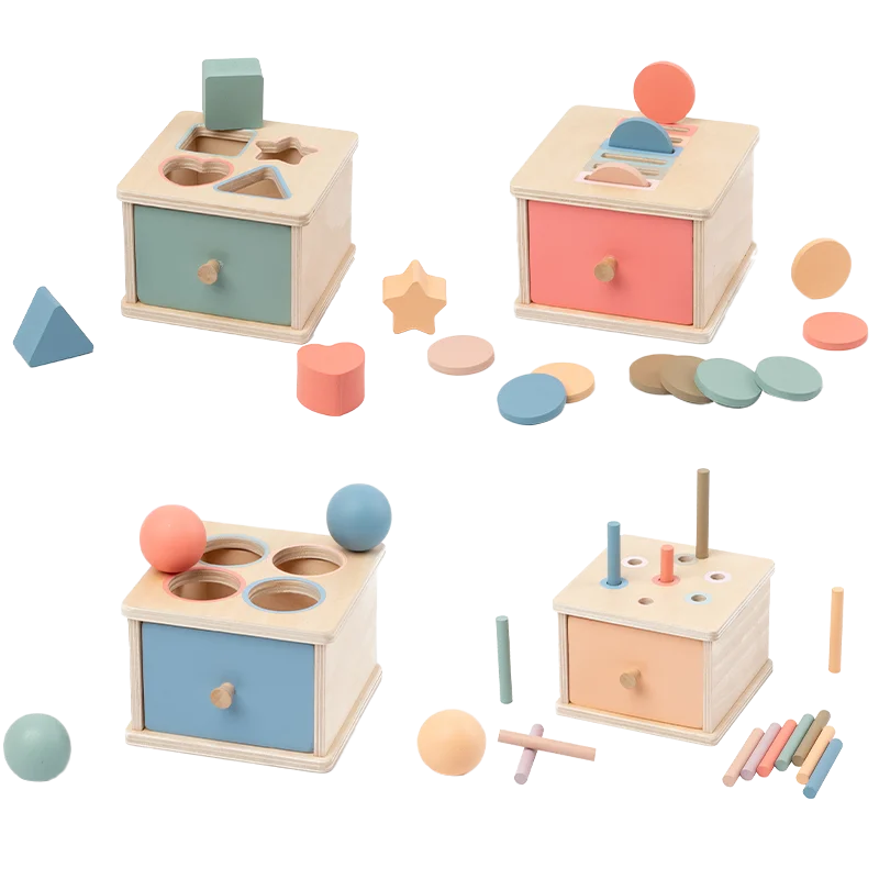 Montessori Wooden Shape Sorting Box – Fun & Educational Toy for Toddlers