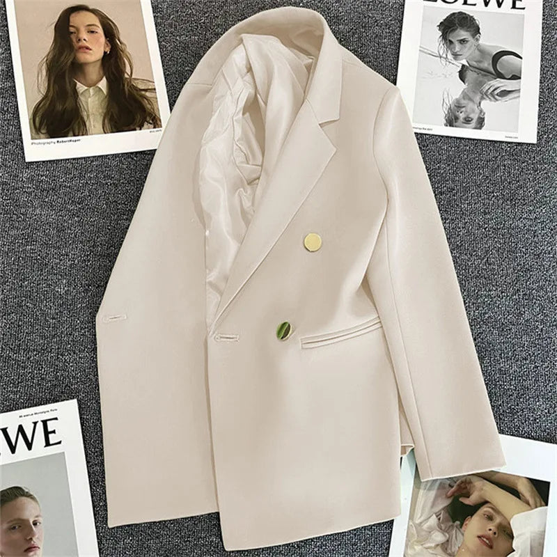 Women’s Elegant Single-Button Blazer – Slim Fit Office Jacket