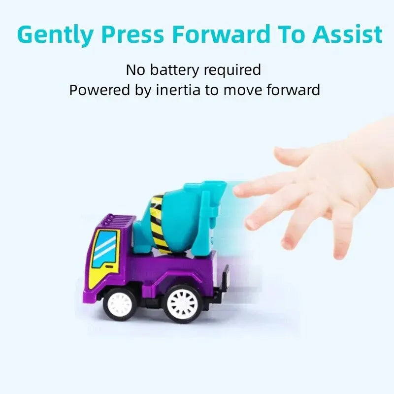 Tiny Wheels Construction Fleet – 4/6 Pack Inertial Cars for Kids