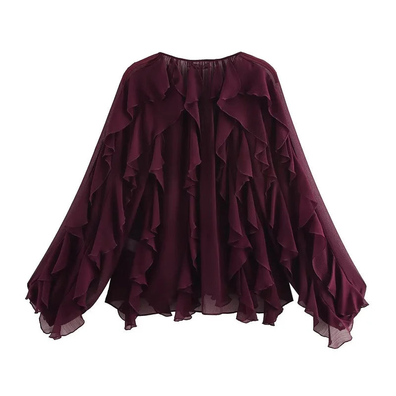 MUJER Ruffle Women’s Blouse