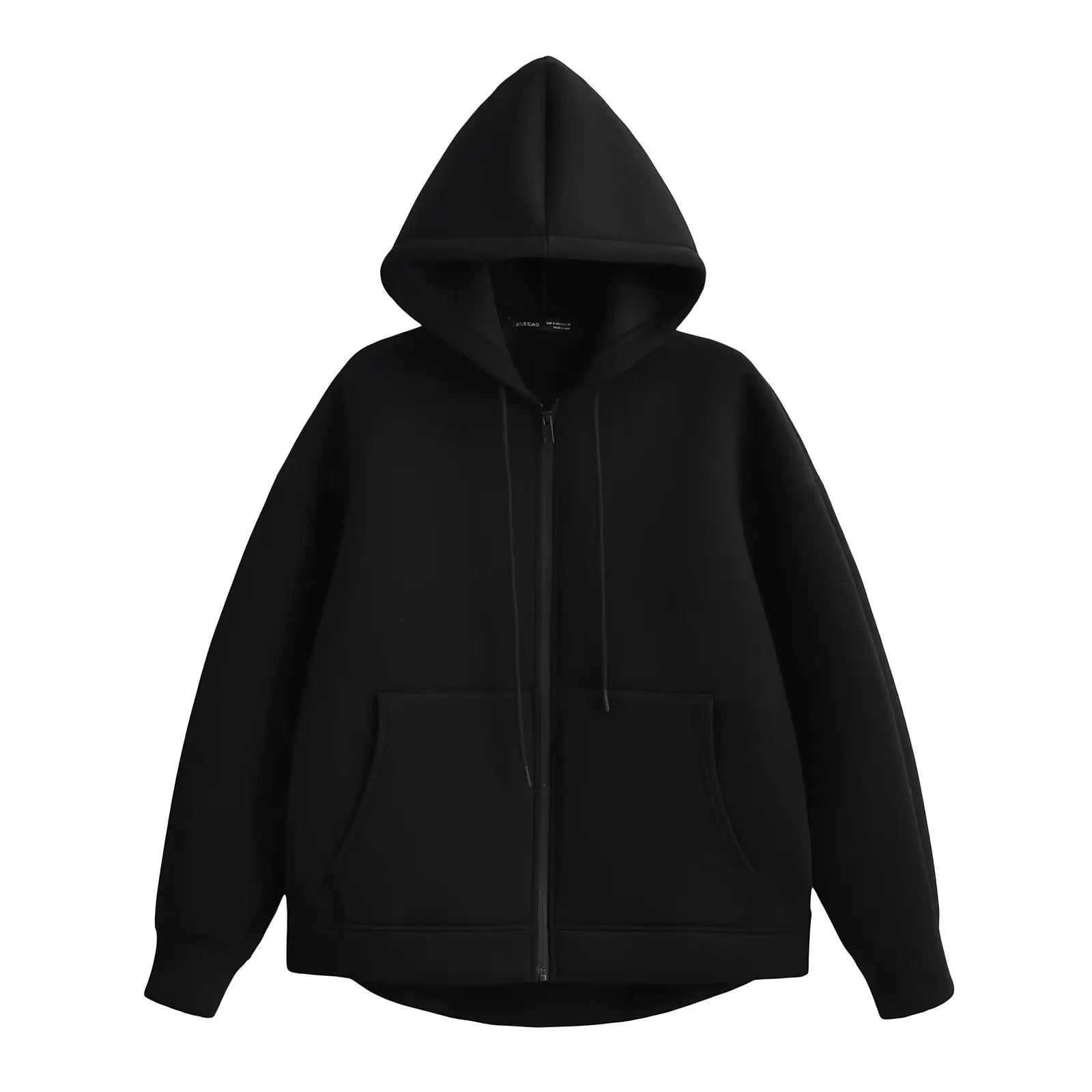 Women’s Autumn Hooded Jacket – Casual Loose Fit with Zipper & Pockets