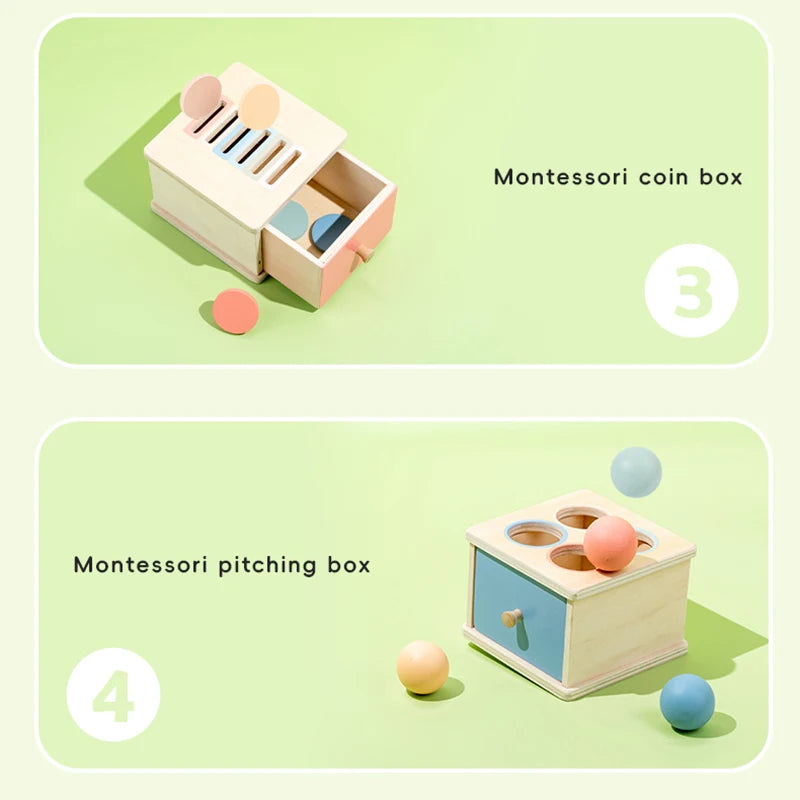 Montessori Wooden Shape Sorting Box – Fun & Educational Toy for Toddlers