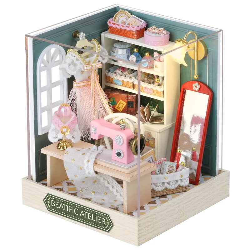 Build-Your-Own Mini Home – Wooden Craft Dollhouse for Decoration & Play