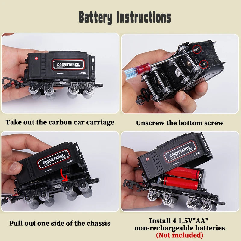 Classic Electric Steam Train Set – Battery Operated with Smoke, Lights & Sounds