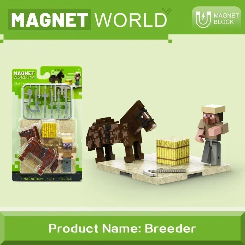 Magnetic Building Block Set with Baseplate