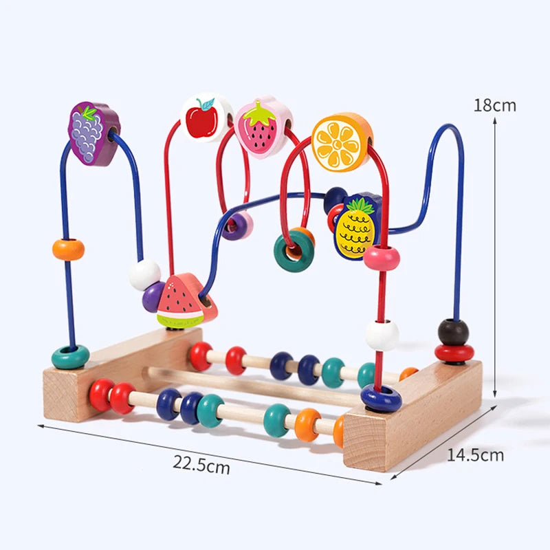 Colourful Wooden Bead Maze – Fun Learning Toy for Curious Toddlers