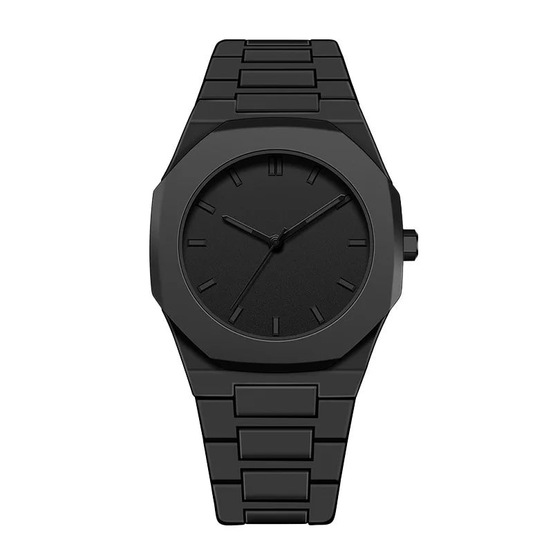 Men’s Sporty Business Watch – Simple Design with Plastic Strap & Water Resistance