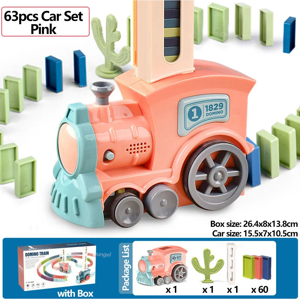 Automatic Domino Train Set – Colourful Bricks & Educational Fun for Kids