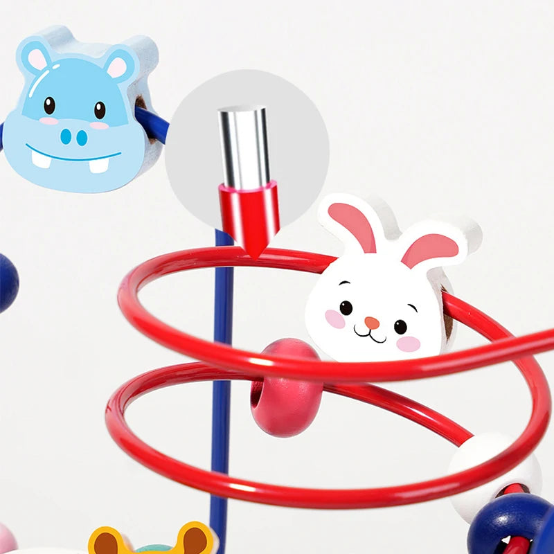 Colourful Wooden Bead Maze – Fun Learning Toy for Curious Toddlers