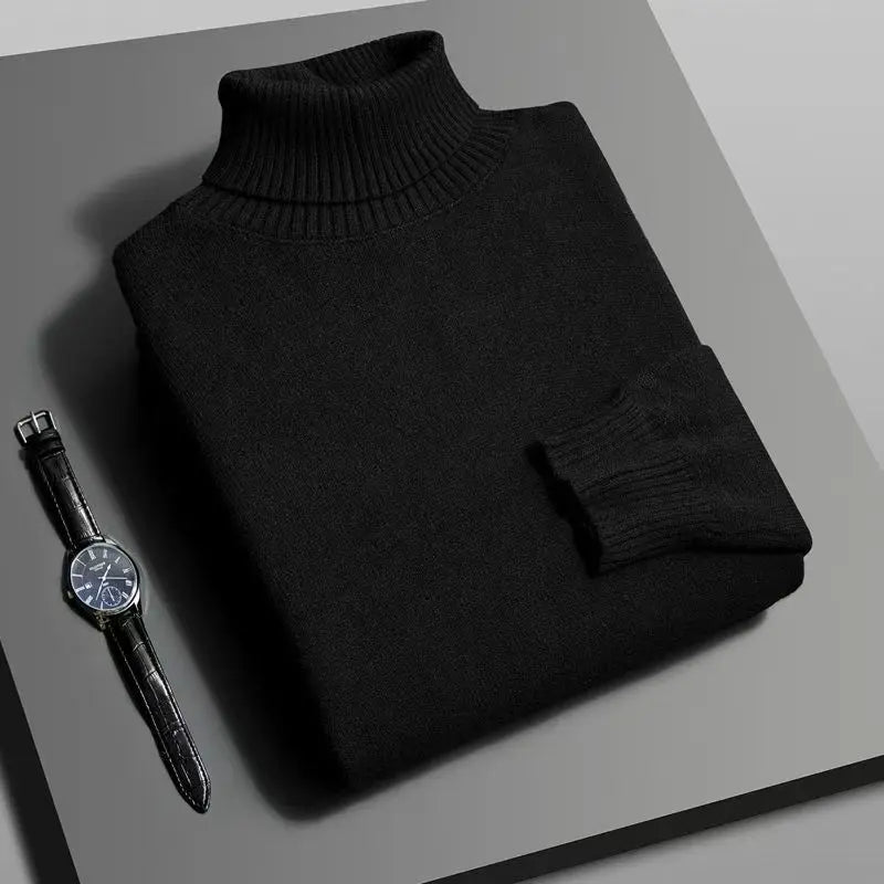 Men’s High-Quality Knitted Turtleneck – Slim Fit Pullover for Autumn Style