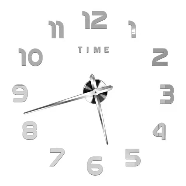 Contemporary Quartz Wall Clock – Stylish Living Room Timepiece with 3D Effect