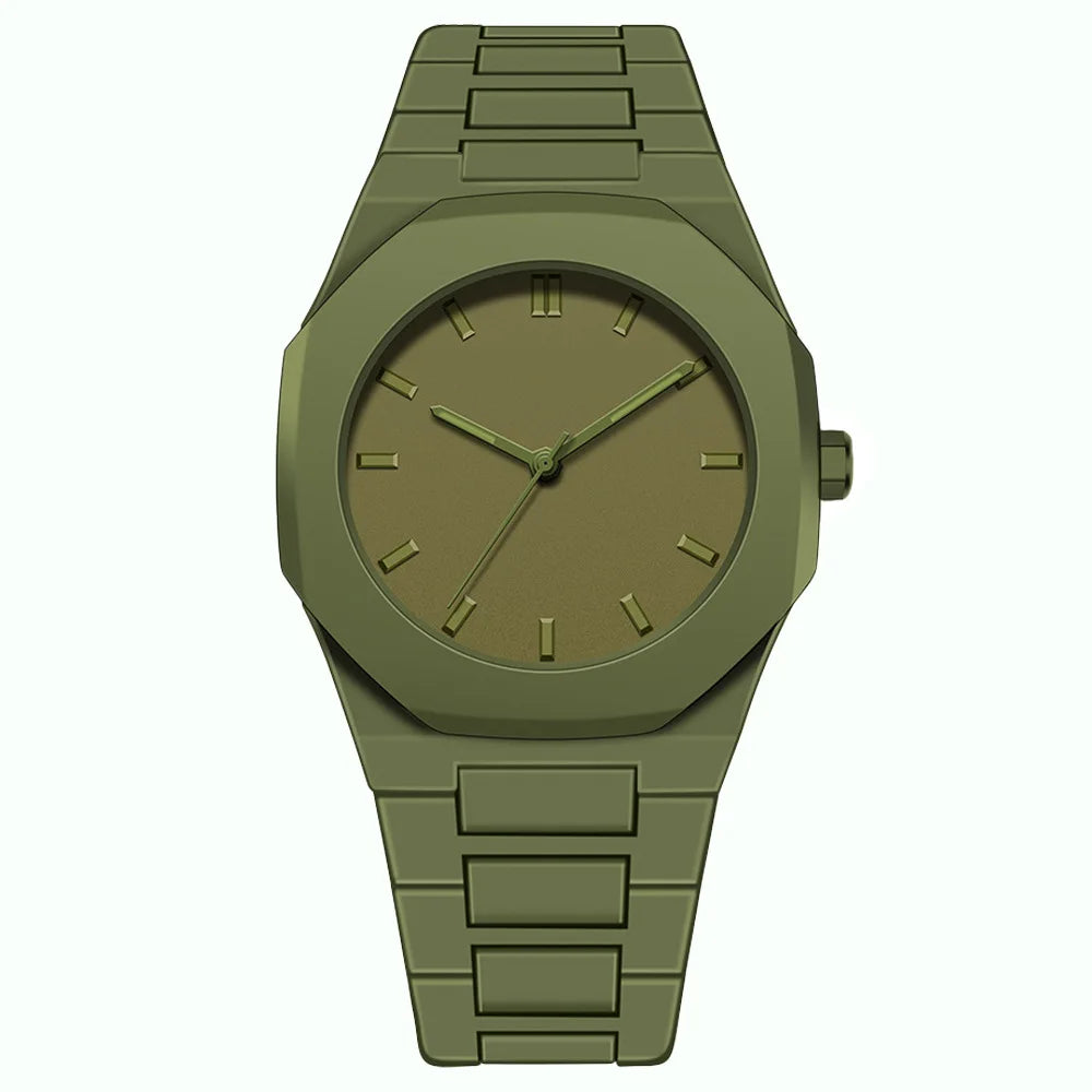 Men’s Sporty Business Watch – Simple Design with Plastic Strap & Water Resistance