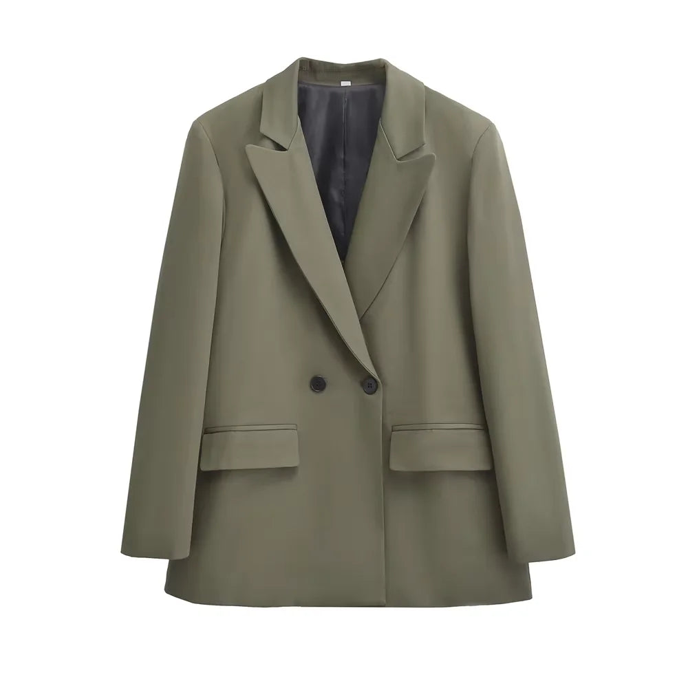 Fashionable Women’s Office Blazer – Long Sleeve Outerwear Top