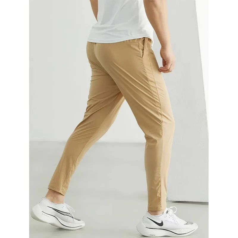 Elastic Gym Sweatpants for Men – Breathable Fitness & Workout Tracksuit Bottoms