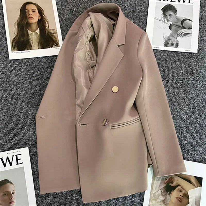 Women’s Elegant Single-Button Blazer – Slim Fit Office Jacket
