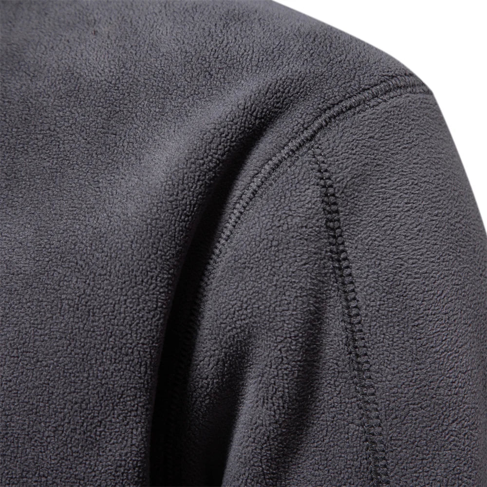Soft Shell Men’s Sweatshirt – AIOPESON Warm Fleece with Half-Zip Design