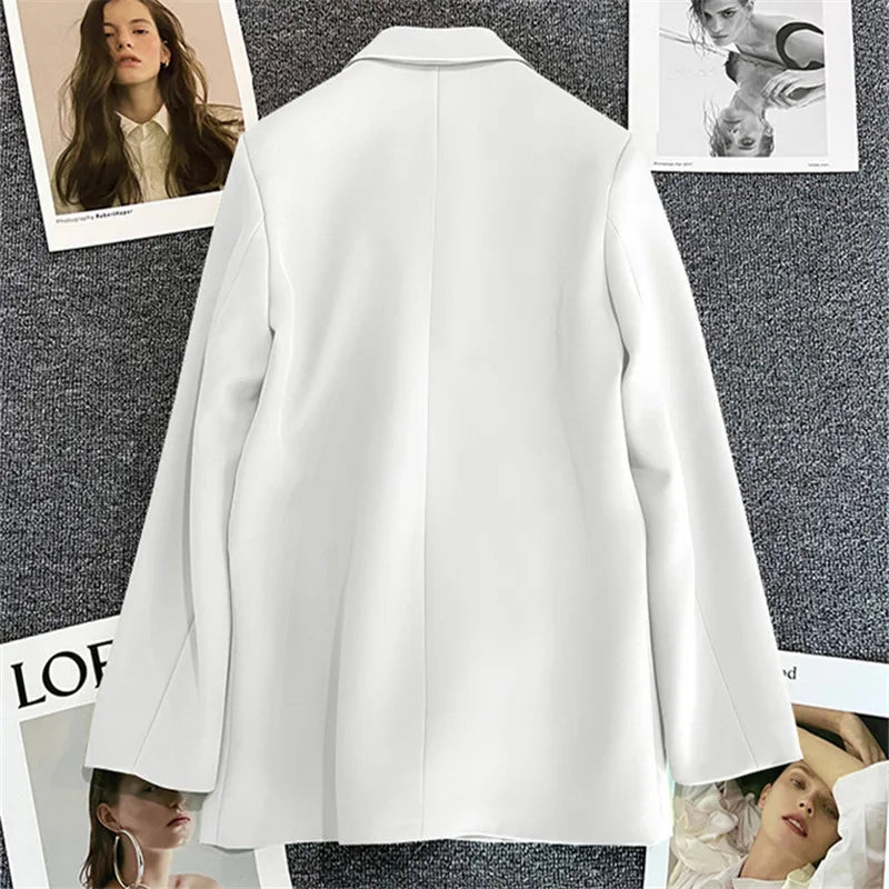 Women’s Elegant Single-Button Blazer – Slim Fit Office Jacket