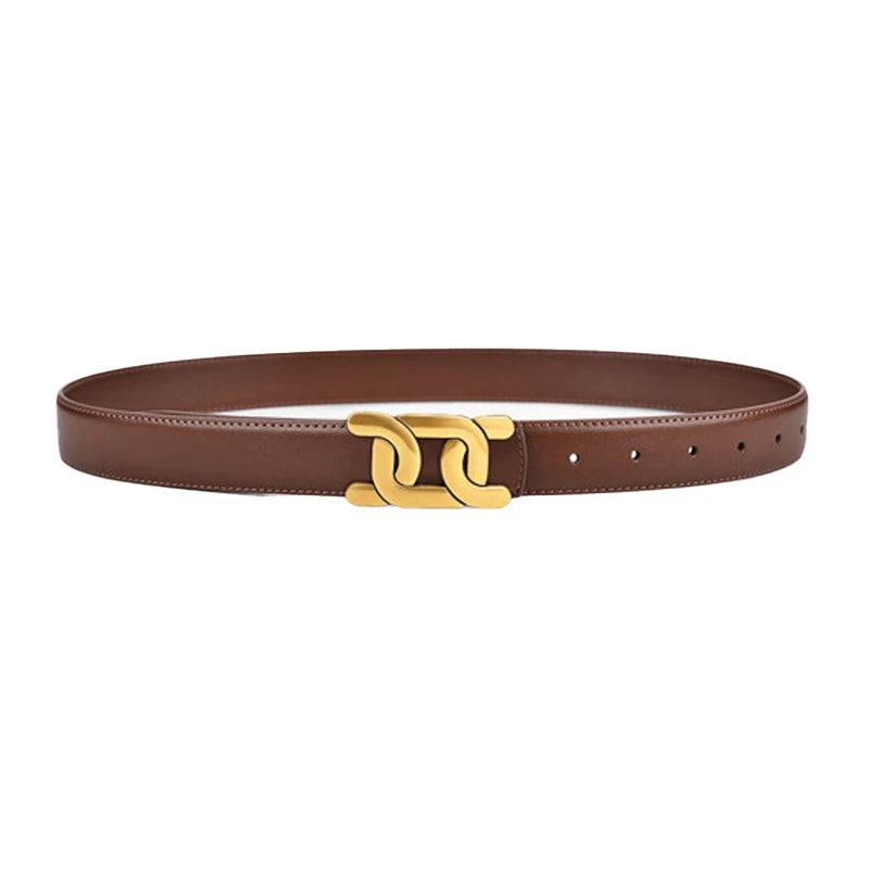 High-End Women’s Retro Belt with Alloy Buckle – Chic Everyday Style