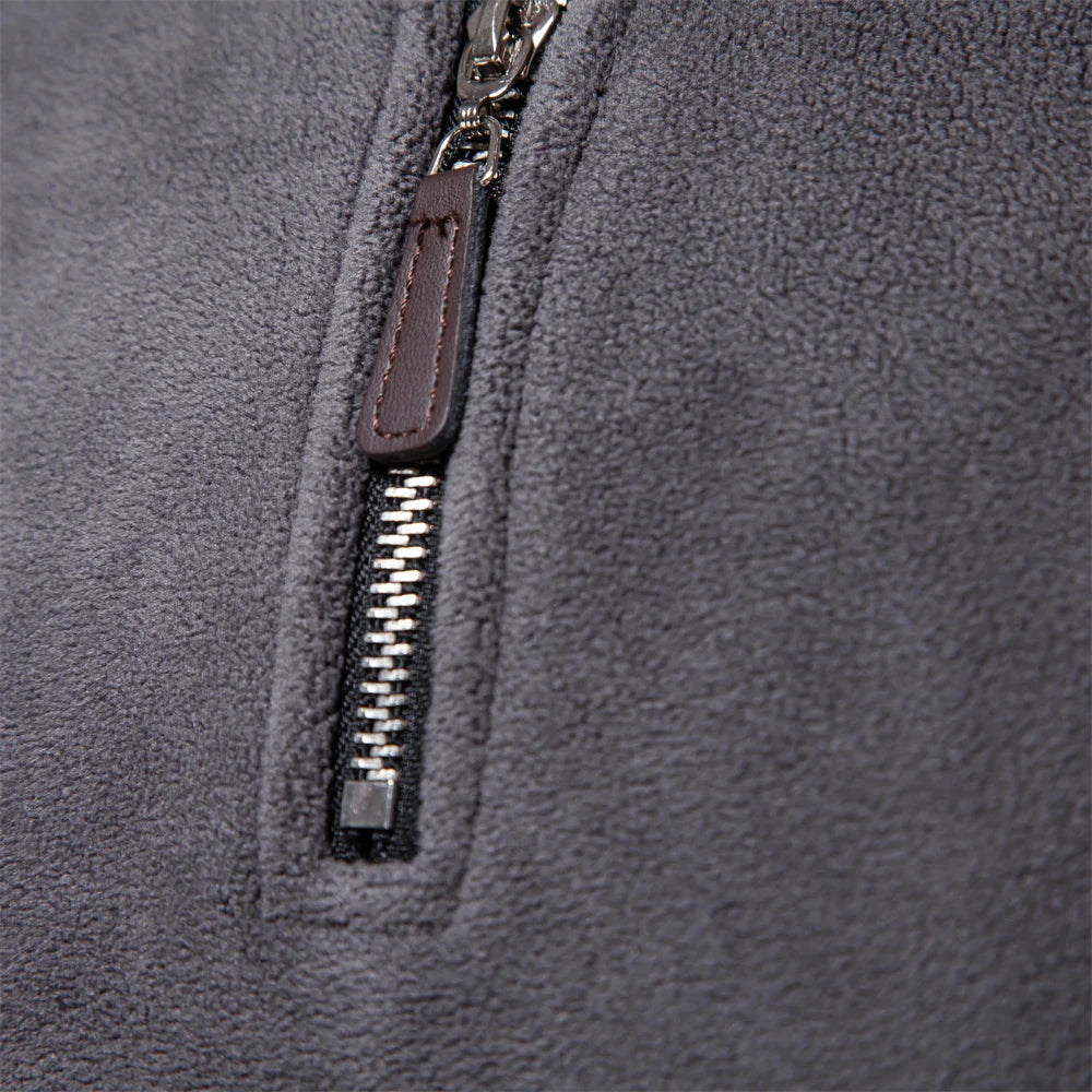 Soft Shell Men’s Sweatshirt – AIOPESON Warm Fleece with Half-Zip Design