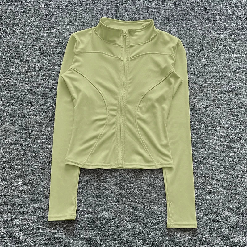 Women’s Long Sleeve Sports Jacket – Gym & Yoga Training Wear
